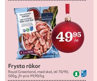 Hemköp Royal greenland räkor med skal erbjuda