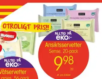 EKO Sence ansiktsservetter erbjuda