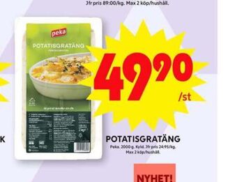 ICA Maxi Peka potatisgratäng erbjuda