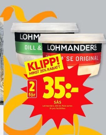 ICA Kvantum Lohmanders såser erbjuda