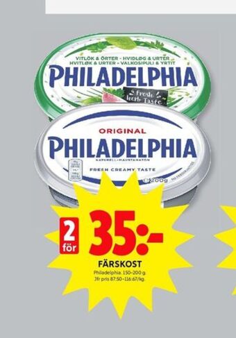 ICA Kvantum Philadelphia färskost erbjuda
