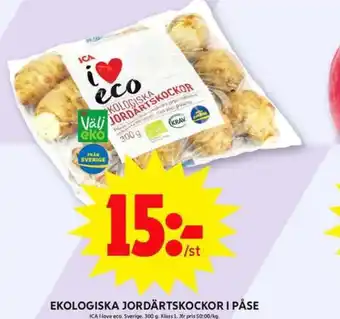 ICA Maxi Ica i love eco jordärtskockor erbjuda