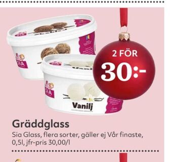 Hemköp Sia gräddglass erbjuda