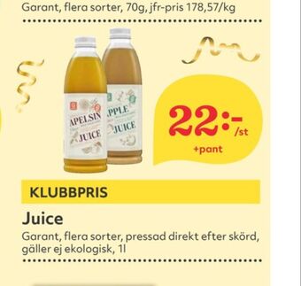 Hemköp Garant juice erbjuda