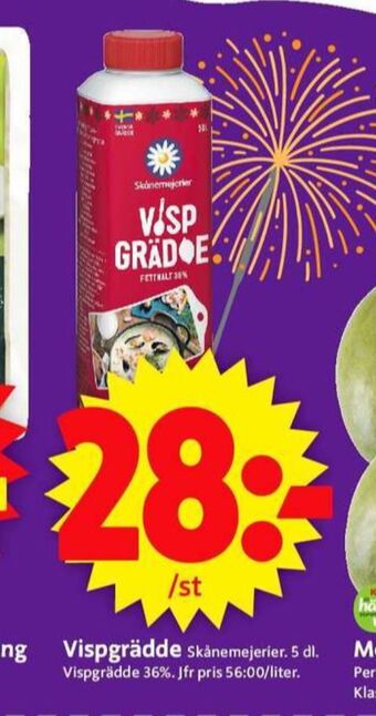 ICA Supermarket Skånemejerier vispgrädde erbjuda