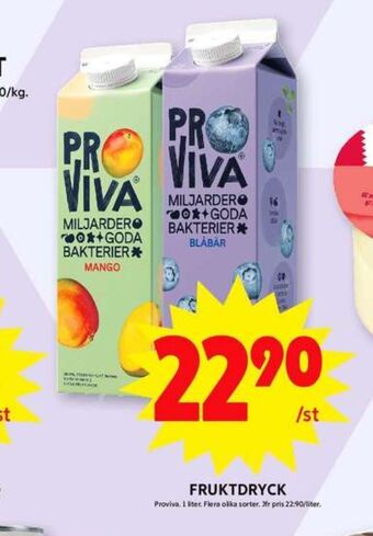 ICA Maxi Proviva fruktdryck erbjuda