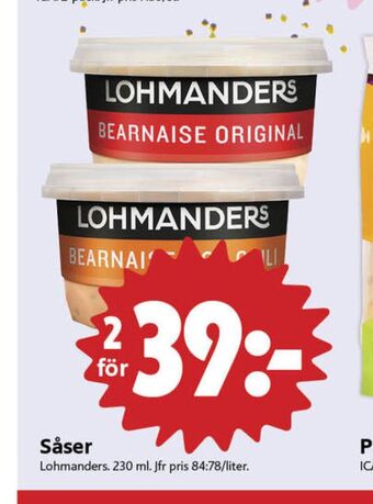 ICA Nära Lohmanders såser erbjuda
