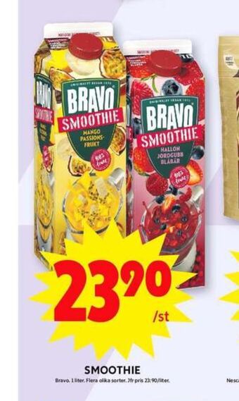 ICA Maxi Bravo smoothie erbjuda