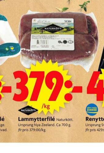 Naturkött lammytterfilé