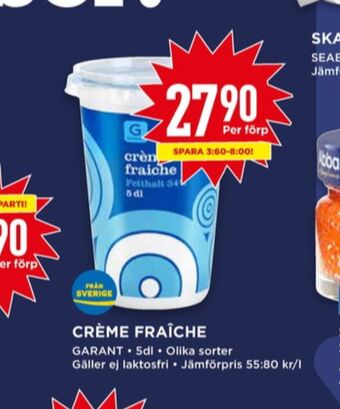 Willys Garant crème fraiche erbjuda