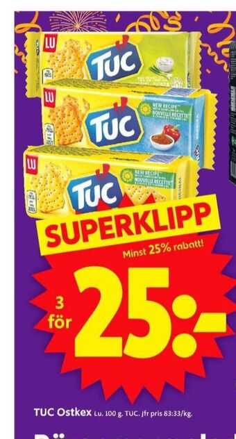 ICA Supermarket Tuc smörgåskex erbjuda