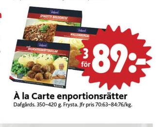 ICA Nära Dafgårds färdigrätter erbjuda