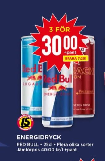 Willys Red bull energidryck erbjuda