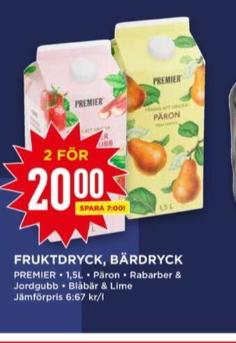 Willys Premier fruktdryck erbjuda