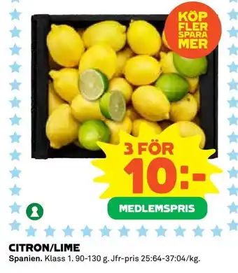 Coop Extra Citron/lime erbjuda