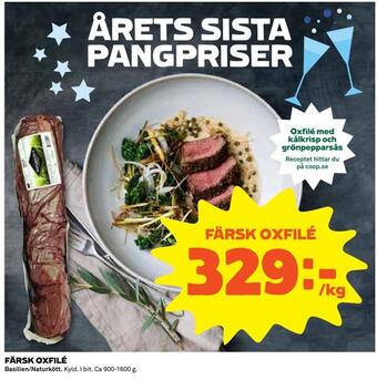 Coop Extra Färsk oxfilé erbjuda