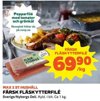 Coop Extra Färsk fläskytterfilé erbjuda