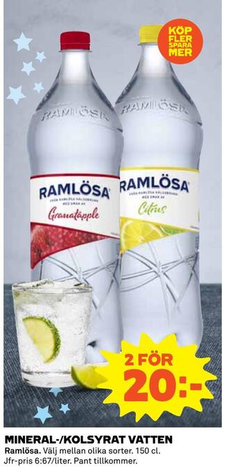 Coop Daglivs Mineral-/kolsyrat vatten erbjuda