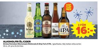 Coop Daglivs Alkoholfri öl/cider erbjuda