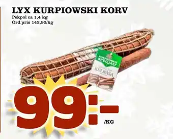 Din Mat Lyx kurpiowski korv erbjuda