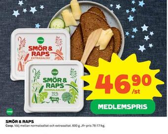 Coop Daglivs Smör & raps erbjuda