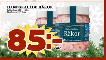 Din Mat Handskalade räkor erbjuda