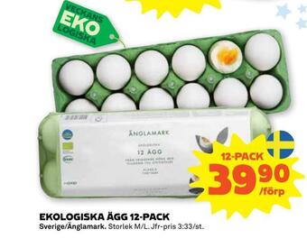 Stora Coop Ekologiska ägg 12-pack erbjuda