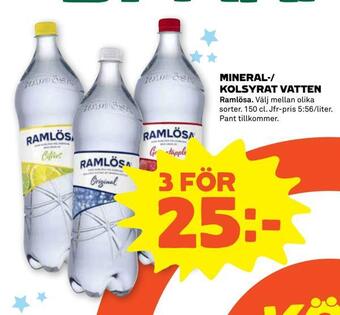 Stora Coop Mineral-/ kolsyrat vatten erbjuda