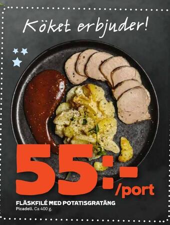 Stora Coop Fläskfilé med potatisgratäng erbjuda