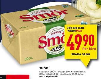 Willys Smör erbjuda
