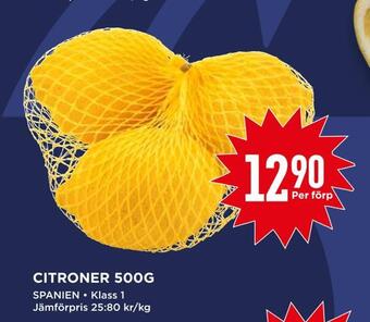 Willys Hemma Citroner 500g erbjuda