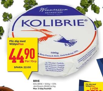 Willys Hemma Brie erbjuda