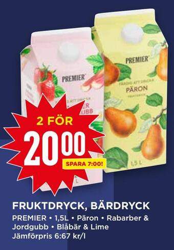 Willys Fruktdryck, bärdryck erbjuda