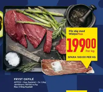 Fryst oxfilé