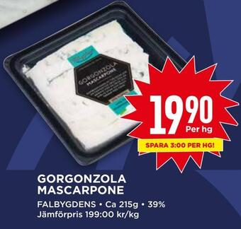 Willys Gorgonzola mascarpone erbjuda
