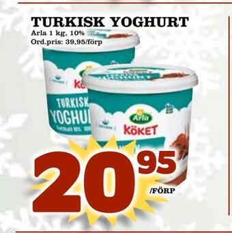 Supergrossen Turkisk yoghurt erbjuda