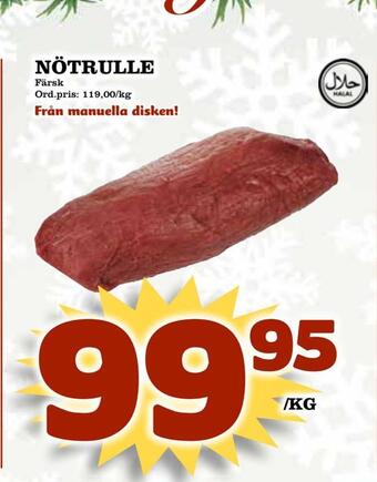 Supergrossen Nötrulle erbjuda