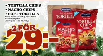 Supergrossen Tortilla chips • nacho chips • soft tortilla erbjuda