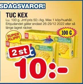 Nya Pulsen Tuc kex erbjuda