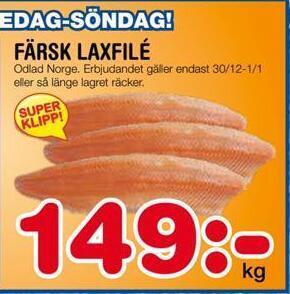 Nya Pulsen Färsk laxfilé erbjuda