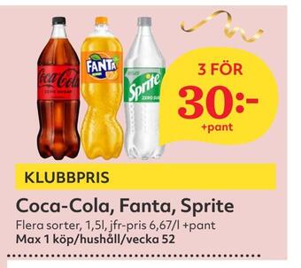 Hemköp Coca-cola, fanta, sprite erbjuda