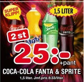Nya Pulsen Coca-cola fanta & sprite erbjuda