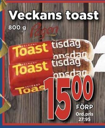 Supergrossen Veckans toast erbjuda