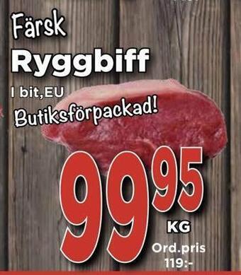 Supergrossen Färsk ryggbiff erbjuda