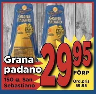 Supergrossen Grana padano erbjuda