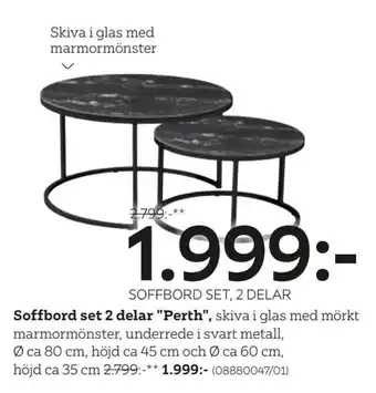 XXXLutz Soffbord set 2 delar perth erbjuda