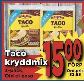 Supergrossen Taco kryddmix erbjuda