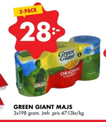 ÖoB Green giant majs erbjuda