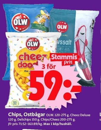 ICA Supermarket Chips, Ostbågar erbjuda
