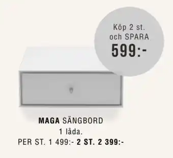Maga Sängbord 1 Låda